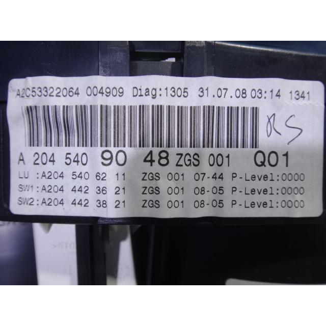 メルセデス ベンツ W204 C200 等  スピード メーター パネル  品番 2045409048 [4193] |  | 04