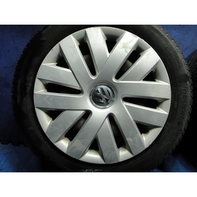 VW ポロ  6R 系等 純正 15インチ スチール ホイール キャップ付き タイヤ ホイル 185/60/15 P6 6部山  [4822] |  | 07