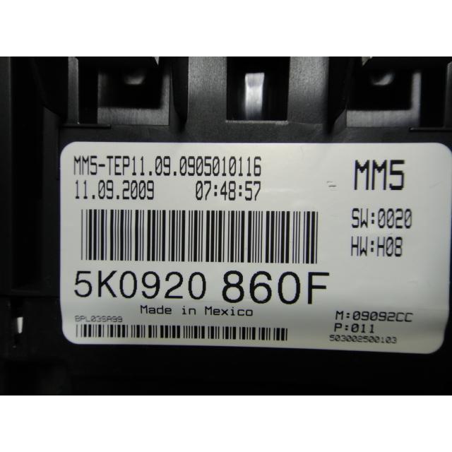 VW ゴルフ ヴァリアント 1K系  等　スピードメーターパネル 品番 5K0920860F  走行 28,200Km [5737] |  | 02