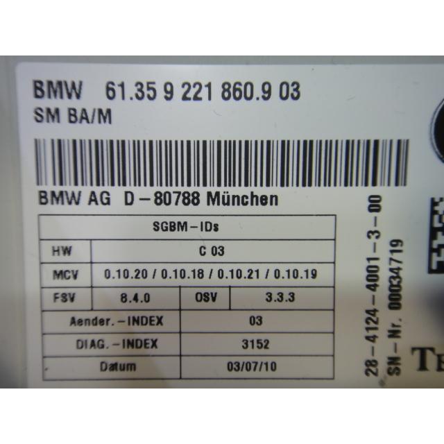 BMW E90 E91 320i 325i 等 フロント シート コントロール モジュール ユニット　品番 9221860  [8660] |  | 01