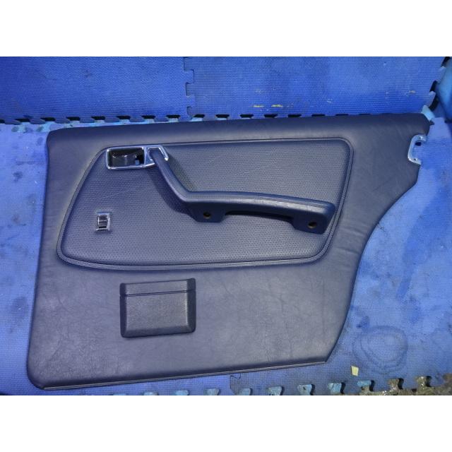 メルセデス ベンツ W123 230E 等  右 リア ドア 内張り 紺色 レザー 灰皿 ハンドル 付き  [8760] | 