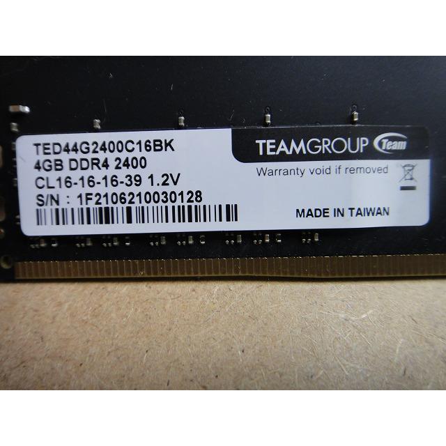 TEAM メモリー  TED44G2400C16BK x2  4GB DDR 2400 TED44GM2400C16BK x2  16GB |  | 03