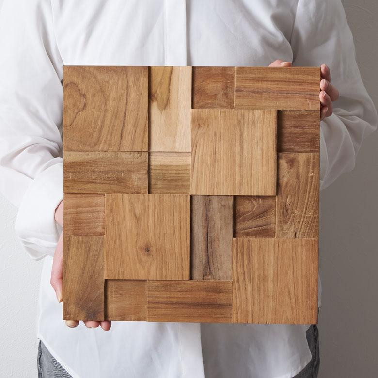 ウォール パネル 壁材 1枚 天然木製 ウッド タイル 板 面 内装 DIY リフォーム リメイク 簡単 おしゃれ 北欧 雑貨 インテリア ランダム 西海岸 1-14122 | ELEMENTS（インテリア） | 13