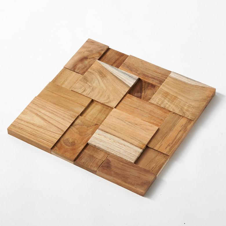 ウォール パネル 壁材 1枚 天然木製 ウッド タイル 板 面 内装 DIY リフォーム リメイク 簡単 おしゃれ 北欧 雑貨 インテリア ランダム 西海岸 1-14122 | ELEMENTS（インテリア） | 15