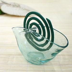 蚊取り線香ホルダー 蚊取り線香 蚊遣り 蚊やり 陶器 立て 入れ おしゃれ ガラス アジアン バリ 雑貨 夏 庭 蚊 対策 アジア工房 10017 | ブランド登録なし