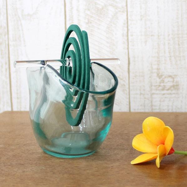 蚊取り線香ホルダー 蚊取り線香 蚊遣り 蚊やり 陶器 立て 入れ おしゃれ ガラス アジアン バリ 雑貨 夏 庭 蚊 対策 アジア工房 10017 | ブランド登録なし | 03