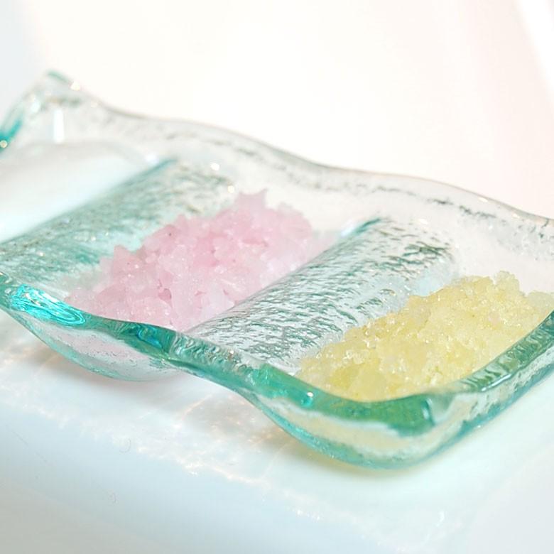 トレイ ガラス 三つ穴 三連 食器 ガラス皿 薬味皿 トレイ 小物入れ シンプル 小皿 アジアン 雑貨 10026 | ブランド登録なし | 10