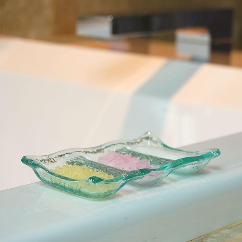 トレイ ガラス 三つ穴 三連 食器 ガラス皿 薬味皿 トレイ 小物入れ シンプル 小皿 アジアン 雑貨 10026 | ブランド登録なし | 03