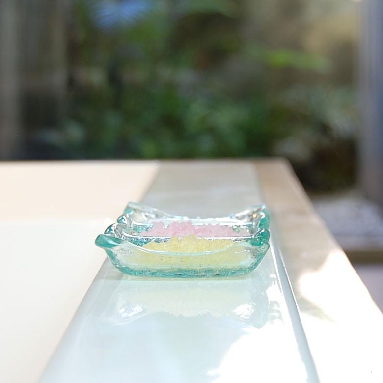 トレイ ガラス 三つ穴 三連 食器 ガラス皿 薬味皿 トレイ 小物入れ シンプル 小皿 アジアン 雑貨 10026 | ブランド登録なし | 09