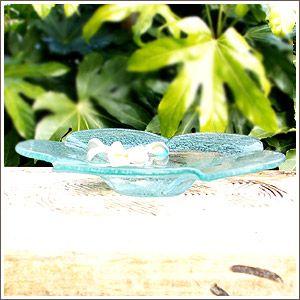 アジアン雑貨 手作りガラスのプルメリア型水盤 Ｍサイズ アジア工房 10037 | ブランド登録なし | 02