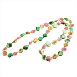 アジアン雑貨 シェルのパステルカラーロングネックレス ミックス アジア工房 10069 | ブランド登録なし | 02