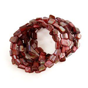アジアン雑貨 アジアンレッドに彩られた天然シェルのブレスレット アジア工房 10088 | ブランド登録なし | 02