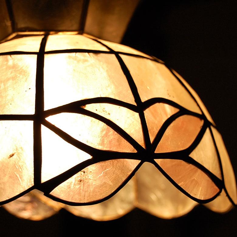 アジアン雑貨 カピスシェルのペンダントランプ アジア工房 10132 | ブランド登録なし | 04