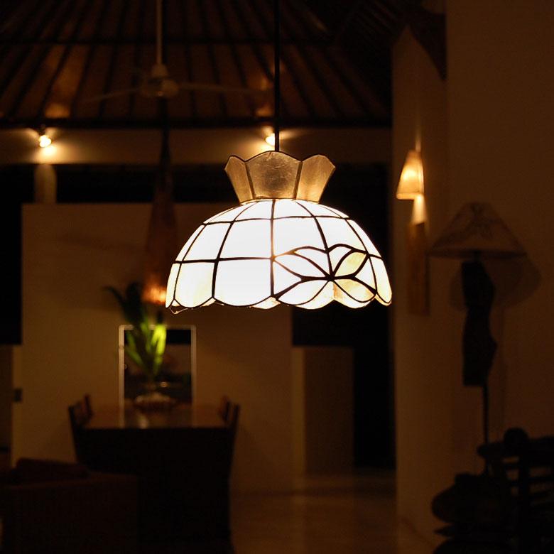 アジアン雑貨 カピスシェルのペンダントランプ アジア工房 10132 | ブランド登録なし | 05