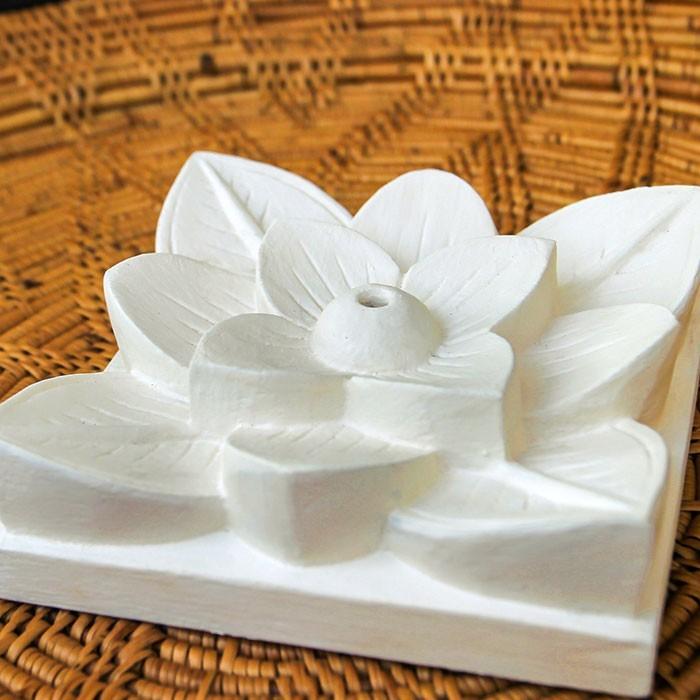 アジアン雑貨 ホワイトセメントでできた花びらのお香立て L アジア工房 10138 | ブランド登録なし | 02