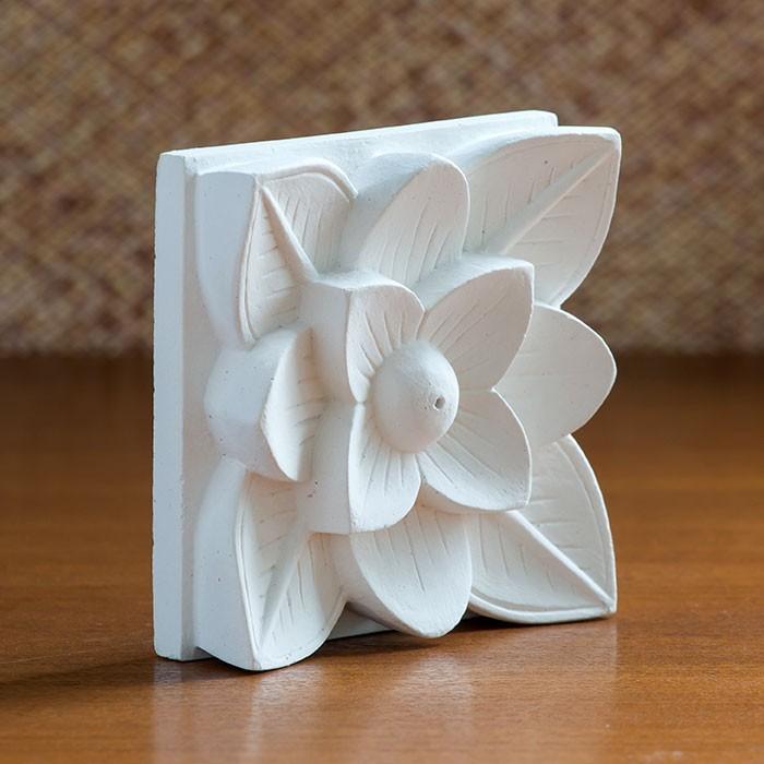 アジアン雑貨 ホワイトセメントでできた花びらのお香立て L アジア工房 10138 | ブランド登録なし | 04
