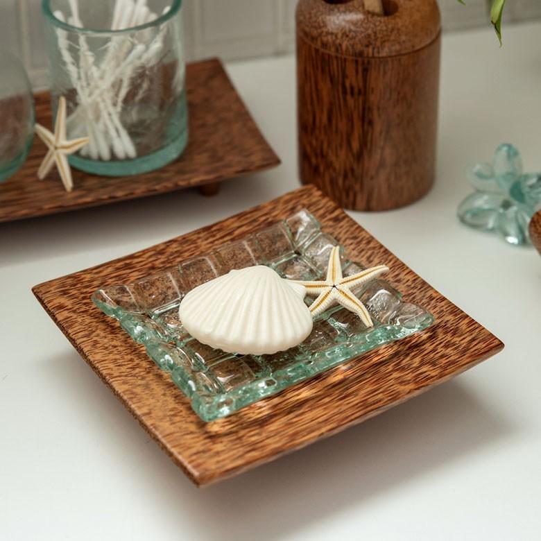 トレイ デコレーショントレイ 木製 雑貨 アジアン 収納 小物入れ ウッド アクセサリートレイ おしゃれ 10146 | ブランド登録なし | 12