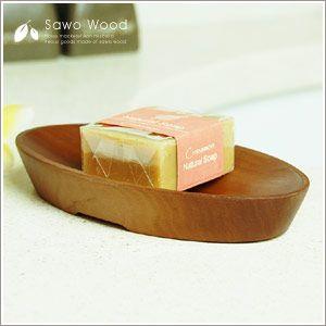 アジアン雑貨 サウォウッドの楕円形ソープディッシュ アジア工房 10151 | ブランド登録なし | 01