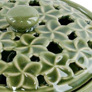 蚊取り線香ホルダー 蚊取り線香 蚊遣り 蚊やり 陶器 立て 入れ おしゃれ グリーン プルメリア 花柄 和風 和室 アジアン バリ 雑貨 アジア工房 10165 | ブランド登録なし | 03