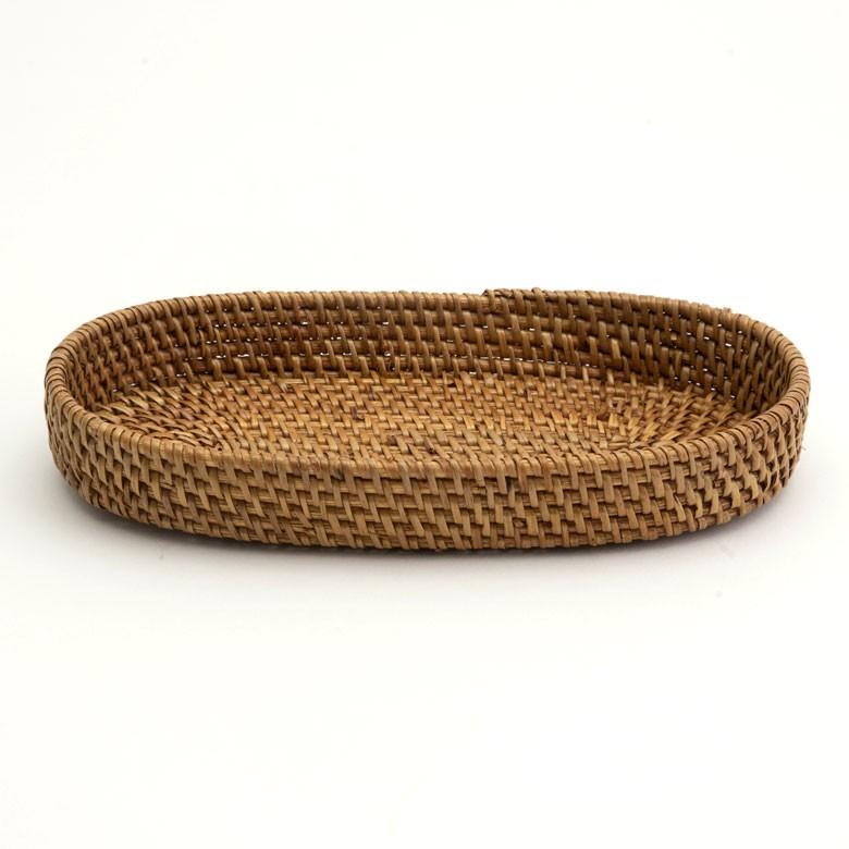 バスケット 楕円形 ラタン アタ トレー カゴ 収納ケース 小物入れ アジアン ナチュラル バリ雑貨 おしゃれ 10176b | ブランド登録なし | 12