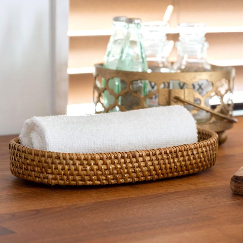 バスケット 楕円形 ラタン アタ トレー カゴ 収納ケース 小物入れ アジアン ナチュラル バリ雑貨 おしゃれ 10176b | ブランド登録なし | 04