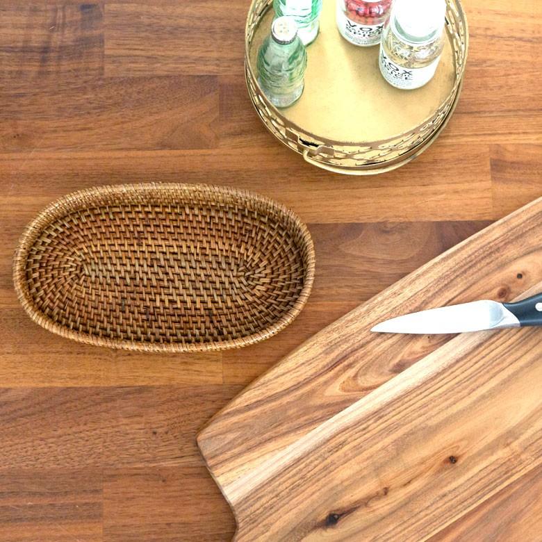 バスケット 楕円形 ラタン アタ トレー カゴ 収納ケース 小物入れ アジアン ナチュラル バリ雑貨 おしゃれ 10176b | ブランド登録なし | 05