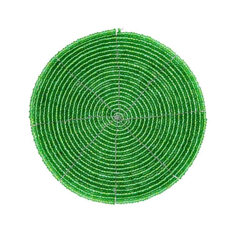コースター ビーズ おしゃれ 円形 ラウンド 丸 グリーン カフェ 店舗 ホテル 旅館 アジアン雑貨 アジア工房 10193-slv | ブランド登録なし | 02
