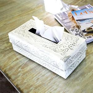 ティッシュケース アルミのティッシュケースボックス ホワイト アジア工房 10203-wh | ブランド登録なし