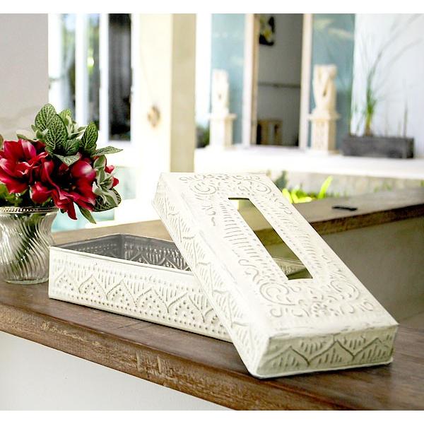 ティッシュケース アルミのティッシュケースボックス ホワイト アジア工房 10203-wh | ブランド登録なし | 04