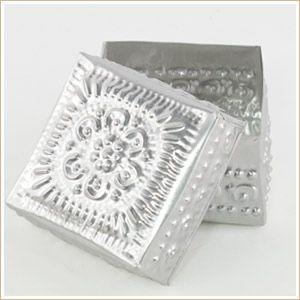 アジアン雑貨 アルミの四角いケース L アジア工房 10209 | ブランド登録なし