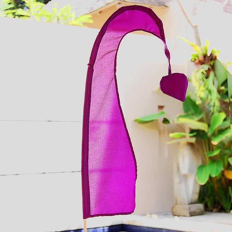 アジアン雑貨 カラフルで形のかわいいウングルウングル 旗 パープル アジア工房 10231 | ブランド登録なし