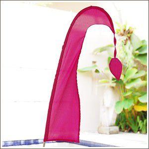 アジアン雑貨 カラフルで形のかわいいウングルウングル 旗 ピンク アジア工房 10233 | ブランド登録なし | 01