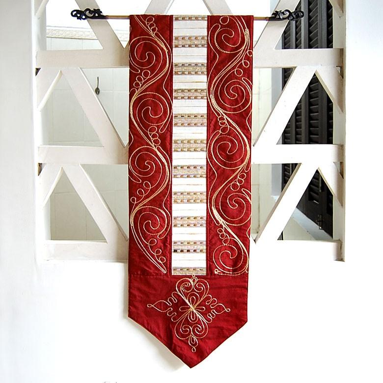 タペストリー 壁掛け テーブルランナー 赤 リビング アジアン雑貨 インテリア エスニック おしゃれ 刺繍 10282 | ブランド登録なし | 04