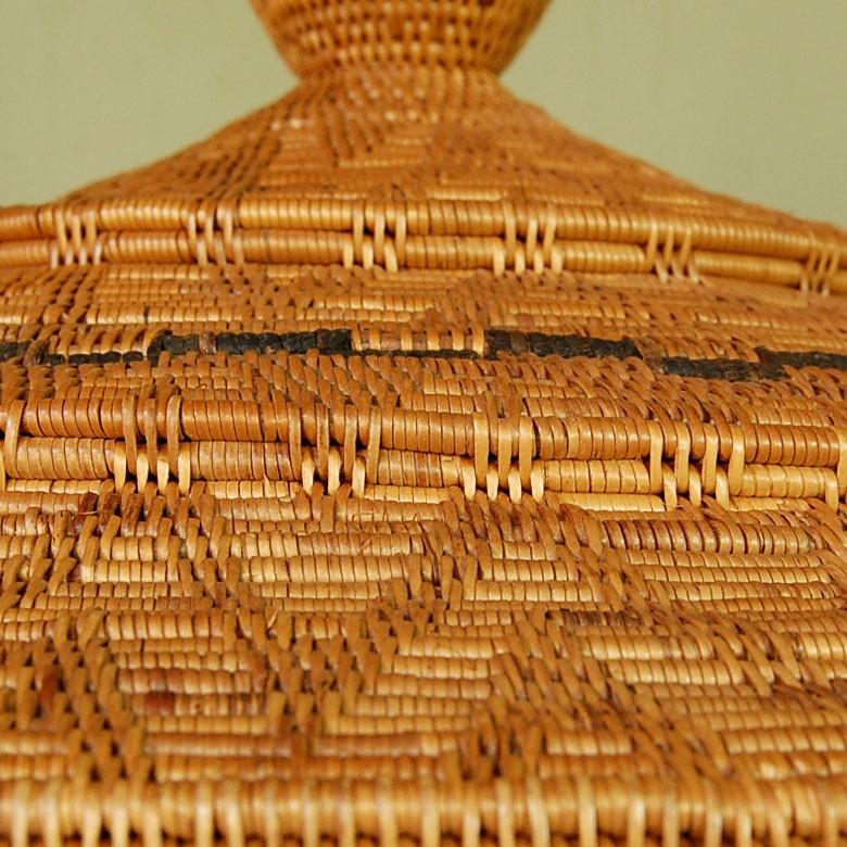 バスケット 壺型 収納 かご フタ付き 収納バスケット 見えない 蓋付き おしゃれ 収納ケース 大容量 アジアン バリ アタ 雑貨 10291 | ブランド登録なし | 15