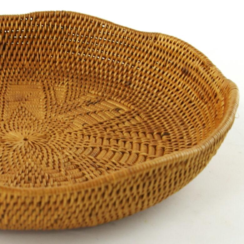 トレイ トレー おしゃれ 小物入れ 収納 バスケット 円形 丸い エスニック モダン ナチュラル アジアン 雑貨 アジア工房 10298 | ブランド登録なし | 02