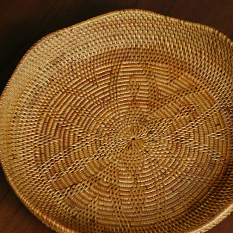 トレイ トレー おしゃれ 小物入れ 収納 バスケット 円形 丸い エスニック モダン ナチュラル アジアン 雑貨 アジア工房 10298 | ブランド登録なし | 03