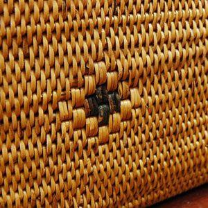 アタで編まれた収納ケース 間仕切り4分割 柄ありタイプ アジア工房 10315 | ブランド登録なし | 02