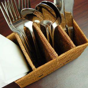 アタで編まれた収納ケース 間仕切り4分割 柄ありタイプ アジア工房 10315 | ブランド登録なし | 03