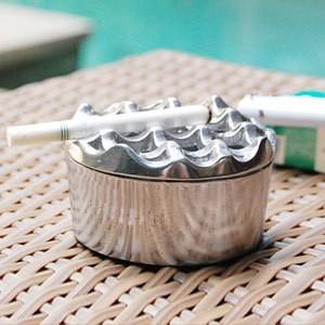 波型デザインの丸いアルミ製灰皿 M アジア工房 10332 | ブランド登録なし