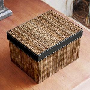 パームリディのフタ付き収納ボックス 23x18cm アジア工房 10386 | ブランド登録なし