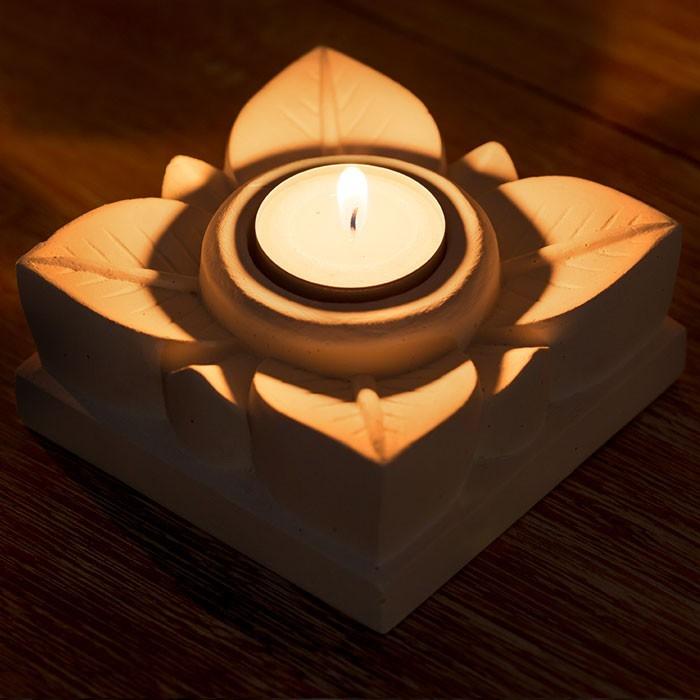 蓮の葉をモチーフにしたキャンドルホルダー アジア工房 10402 | ブランド登録なし | 02