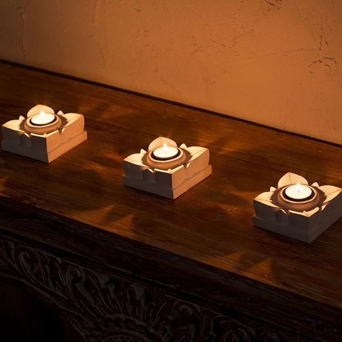 蓮の葉をモチーフにしたキャンドルホルダー アジア工房 10402 | ブランド登録なし | 03