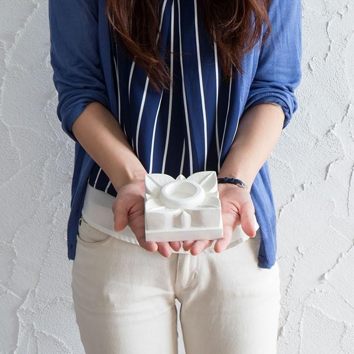 蓮の葉をモチーフにしたキャンドルホルダー アジア工房 10402 | ブランド登録なし | 04