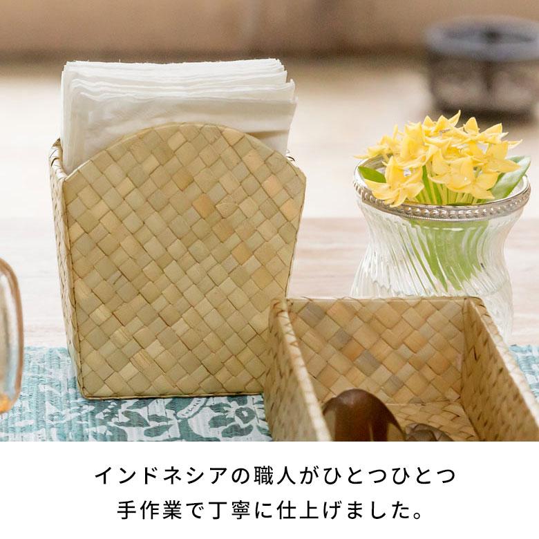 ナプキンスタンド 紙ナプキン パンダン 約 W 11cm D 5.5cm H 12.5cm 立て ホルダー ペーパー テーブルウェア コーディネート 天然素材 おしゃれ 北欧 10437 | ELEMENTS（インテリア） | 04