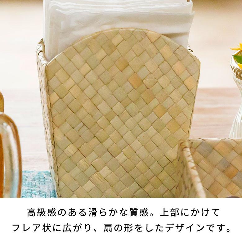 ナプキンスタンド 紙ナプキン パンダン 約 W 11cm D 5.5cm H 12.5cm 立て ホルダー ペーパー テーブルウェア コーディネート 天然素材 おしゃれ 北欧 10437 | ELEMENTS（インテリア） | 06