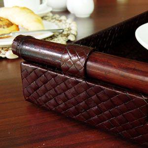 アジアン雑貨 パンダン製バンブーハンドル付きトレイ Ｌ アジア工房 10464 | ブランド登録なし | 02