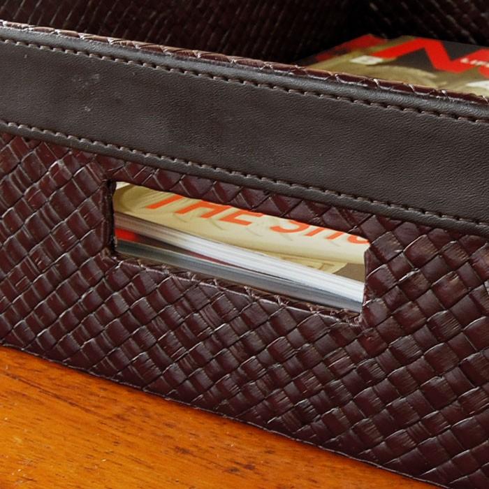 収納ボックス 収納 箱 収納ケース バスケット トレー ボックス パンダン 小物入れ 四角 ポイントレザー 雑貨 インテリア モダン おしゃれ アジア工房 10487 | ブランド登録なし | 06