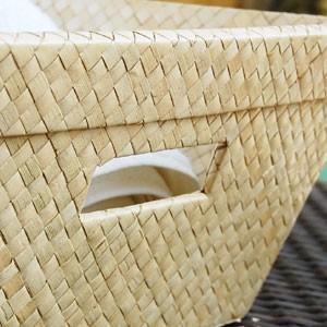 ランドリーバスケット ナチュラル 収納バスケット 脱衣かご カゴ 収納ボックス バスケット 洗面所 おしゃれ パンダン アジアン アジア工房 10488 | ブランド登録なし | 01