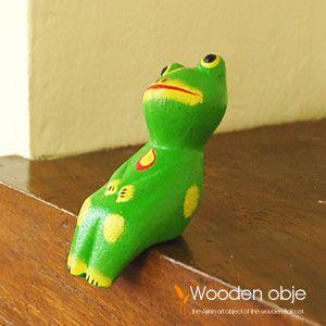 アジアン雑貨 首をかしげたカエルのオブジェ アジア工房 10500 | ブランド登録なし | 01
