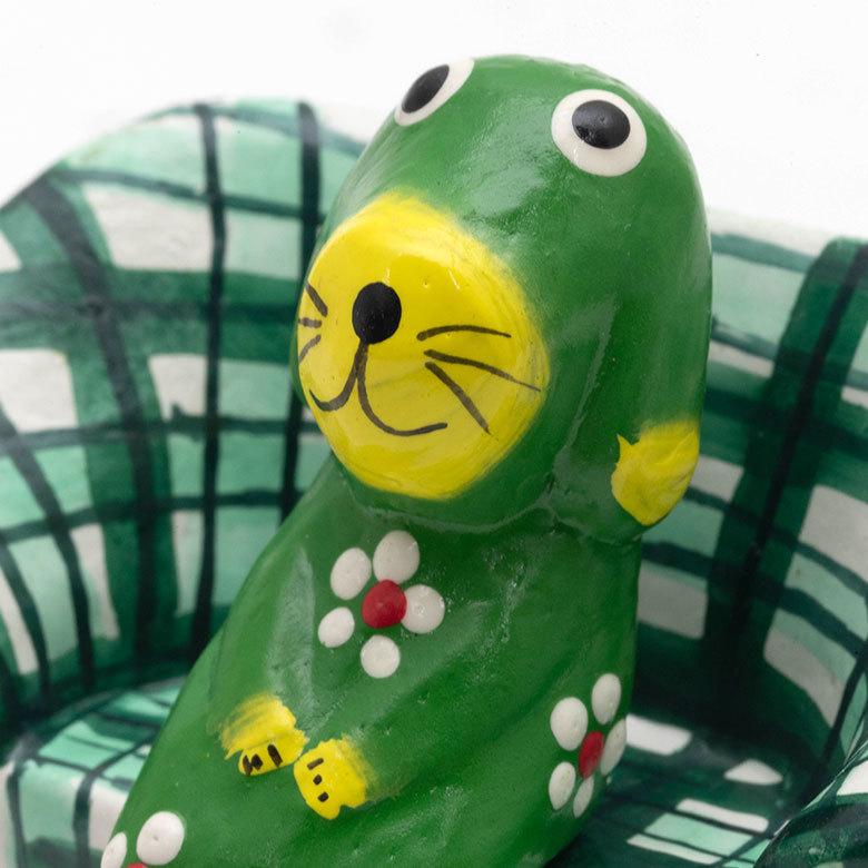 人形 木彫り 犬 置物 アジアン雑貨 カラフル 木製 バリ犬オブジェ 1匹 ライトグリーン 玄関 インテリア エスニック おしゃれ 10506 | ブランド登録なし | 09